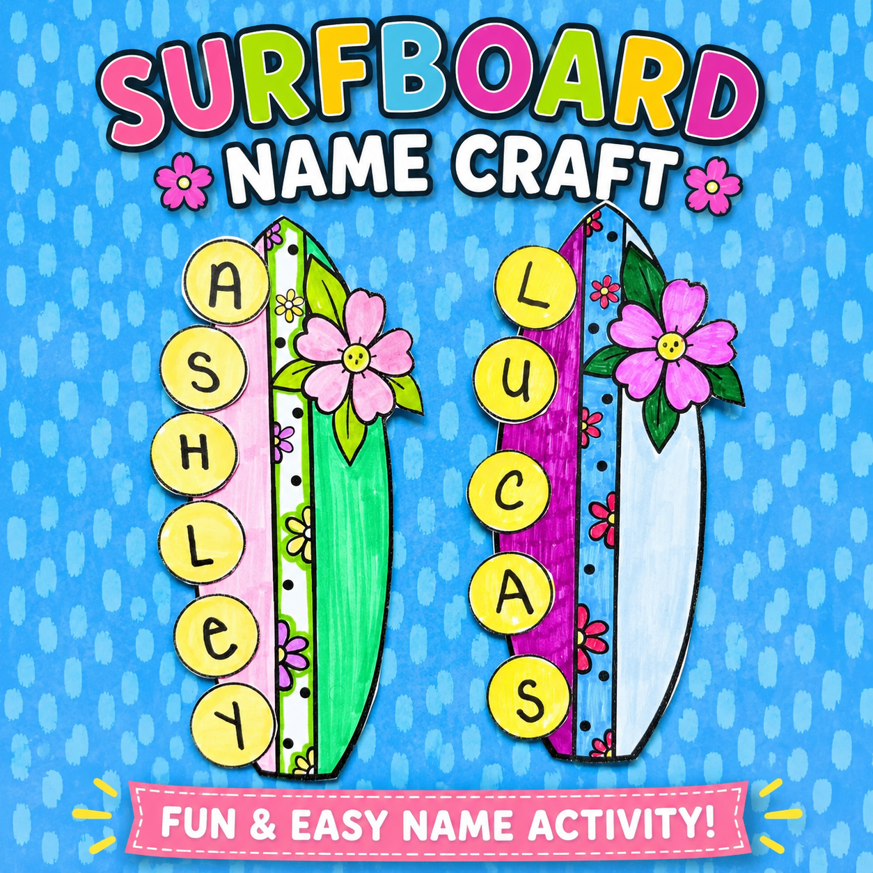 Surfboard Name Craft Template