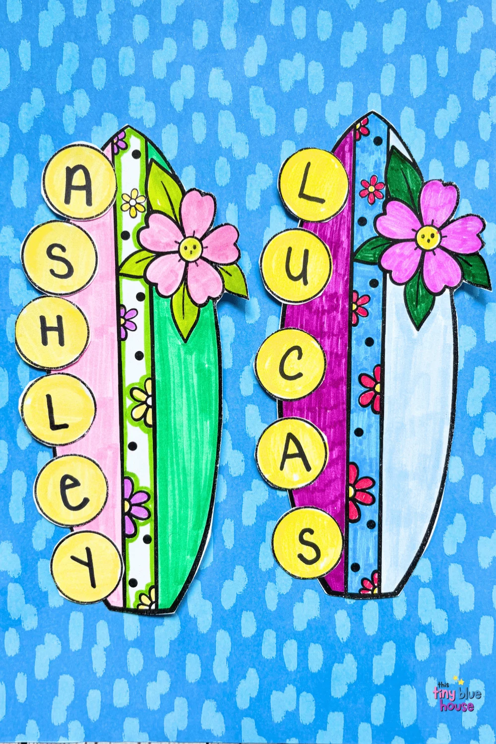 Surfboard Name Craft Template