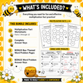 Buzzing Through Multiplication Facts 1–12 | Bee-Themed Math Worksheets