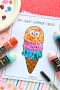 Fingerprint Ice Cream Cone Template