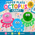 Paper Plate Octopus Name Craft Template