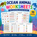 Ocean Animal Worksheets for Kids | Printable Ocean Learning Activities