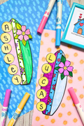Surfboard Name Craft Template