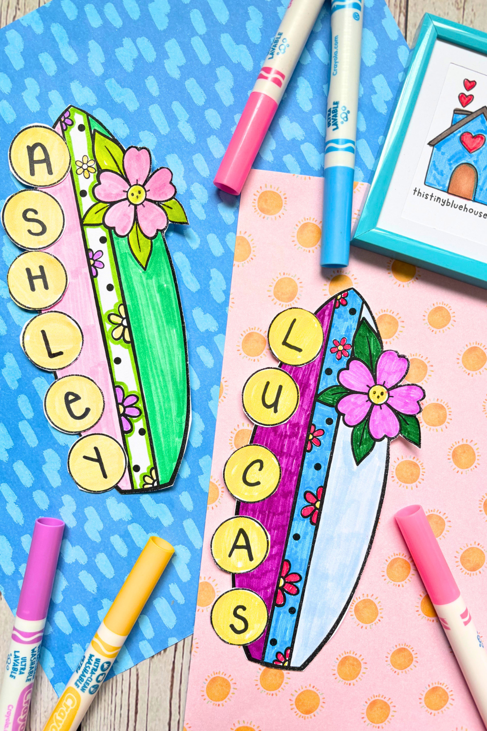 Surfboard Name Craft Template